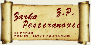 Žarko Pešteranović vizit kartica